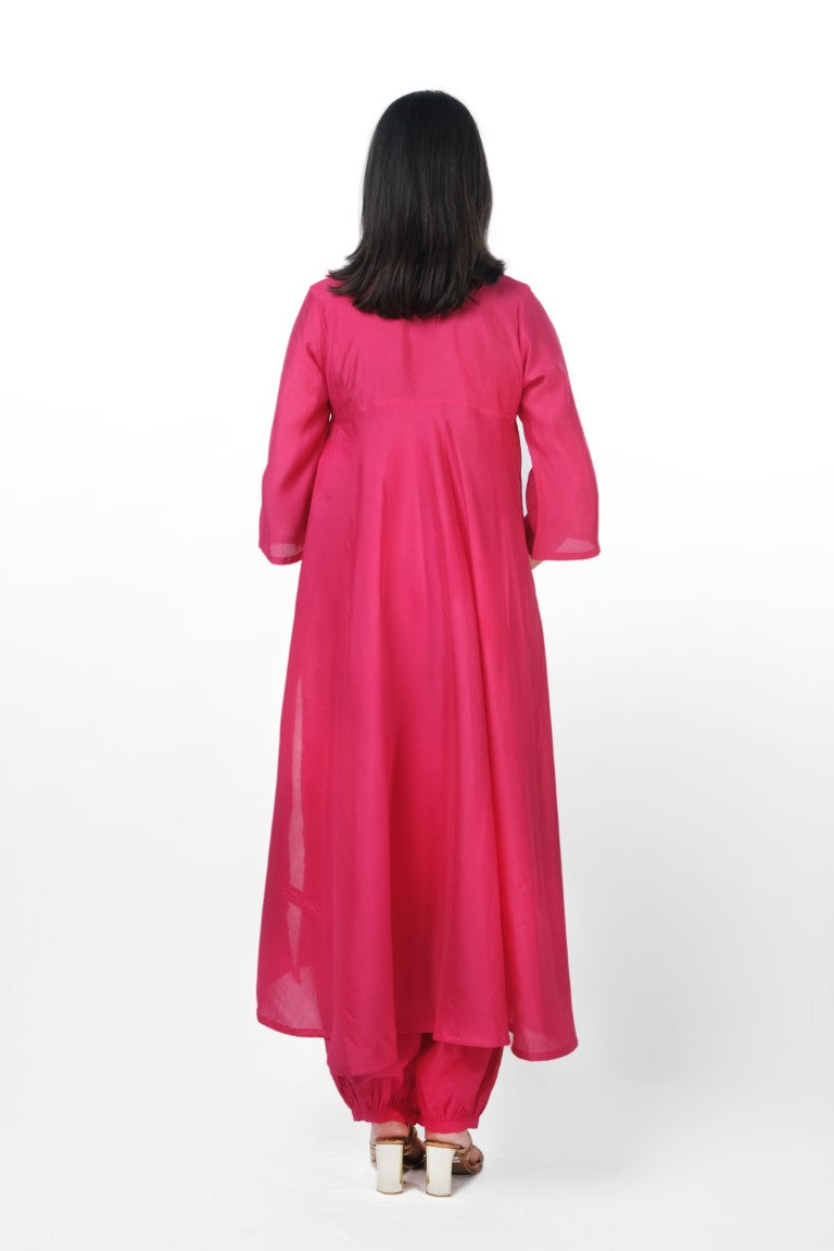 Pink Kurta set  Silk Kurta with Pita Work