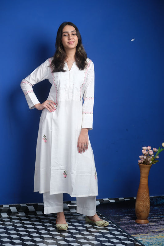 White Cotton Kurta